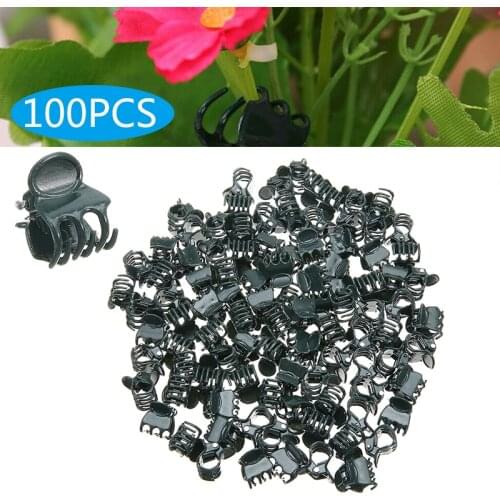 100pcs/bag Plastic Garden Clips Special Clip for Phalaenopsis Graft Clip Plant Vine Clip Orchid Stem Vine Support Clips