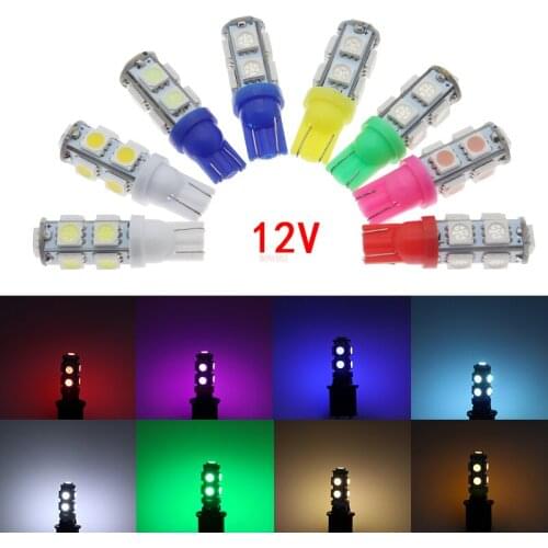 100pcsX12v Auto Car Led W5W T10 9SMD 5050 LED Auto Car mobile Tail Turn Signal Side Marker Light-emitting Diode Lamp Bulb