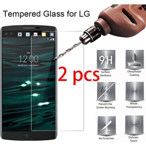 2 pcs! 9H Hardness Toughed Tempered Glass Smartphone Protective Glass for LG G7 G6 G5 G3 G2 Screen Protector on LG K10 Pro