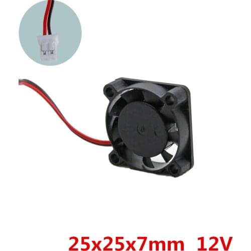 20pcs/lot 25x25x7mm 2507 mini fan 12V Brushless 2-Pin DC Fans cooling FAN cooler for Electronic Computer Case