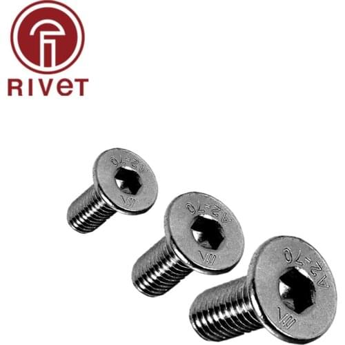 316 A4-70 DIN7991 M4 M5 M6 M8 M10 Stainless Steel Hexagon Hex Socket Countersunk Screw Flat Head Screw Allen Bolts Multi Size