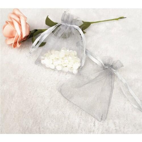 50pcs/batch 7x9cm organza bag tulle jewelry bag Christmas festive candy gift packaging bag 5z