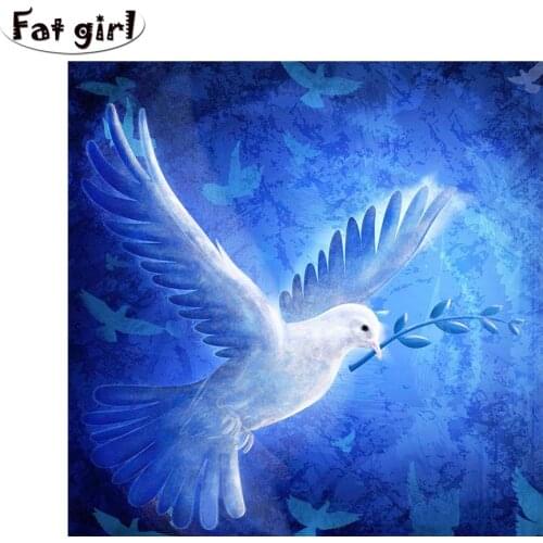 5D Diamond Painting Peace Dove Full Square/Round Diamond DIY Embroidery Animal Pictures Of Rhinestones Diamond Mosaic Decoration
