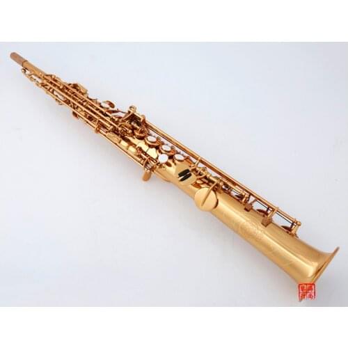 95% copy Japan KUNO KSS-902 Soprano Saxophone Gold Lacquer B flat Sax Professional Musical instrument With Case mouthpiece