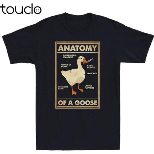 Anatomy of A Goose Funny Duck Graphic Gaming Gamer Vintage Mens Black T Shirt