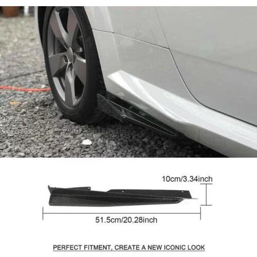 Car Side Bumper Skirts Splitters For Audi TT S-Line TTS TT RS 2015 - 2018 Side Skirts Splitters Apron Protector Carbon Fiber