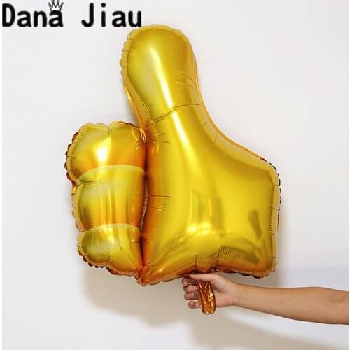 DANA JIAU 82*72cm big gold finger balloon happy Birthday Party decoration school graduation kids encourage Mothers Day gift