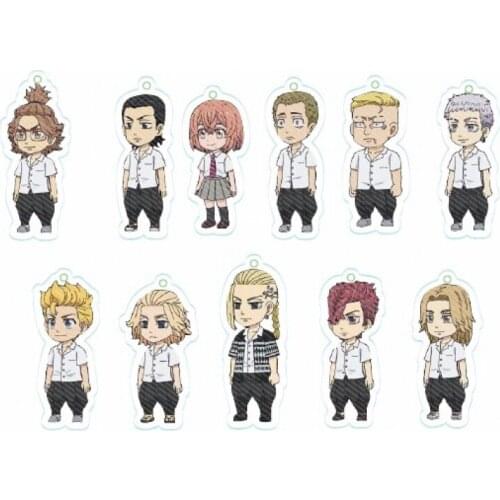 Anime Tokyo Revengers Sano Manjiro Hanagaki Takemichi Pendant Acrylic Keychain Keyring School Bag Charm Cosplay Cartoon Gifts