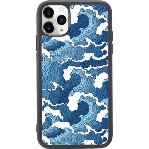 Kanagawa surfing Phone Case For iPhone 11 Pro Max XR XS Max 7 8 Plus SE 2020 Soft Cover Case For iPhone 11 8 7 Plus XR XS