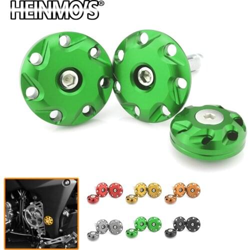 CNC Aluminum Frame Hole Cover Frame Plug Cap for Kawasaki Z1000 Z 1000 Z-1000 2010 2011 2012 2013 2014 Motorcycle Accessories