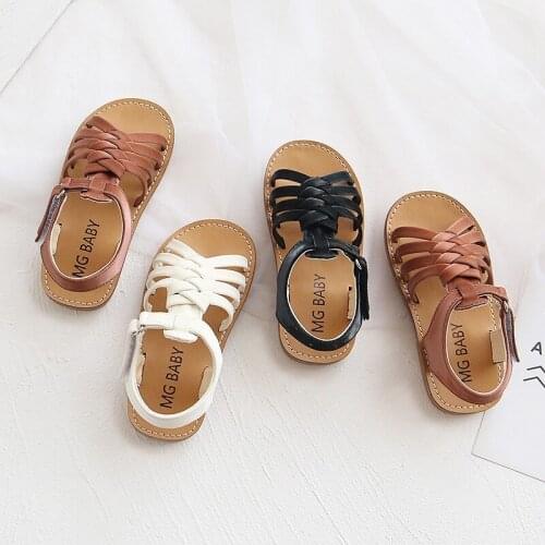 Childrens Woven Sandals 2021 Summer New Fashion Boys Casual Shoes Open Toe Soft Little Girls Beach Shoes for Toddler Baby