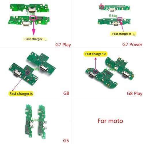 For Motorola Moto G5 G7 G8 Play Power USB Charging Board Dock Port Flex Cable Repair Parts