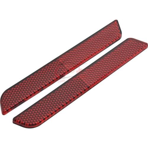 Motorcycle Red Saddlebag Guard Reflector Cover Sticker Decals For Harley Touring Street Road Glide Road King FLT FLHT 96-13