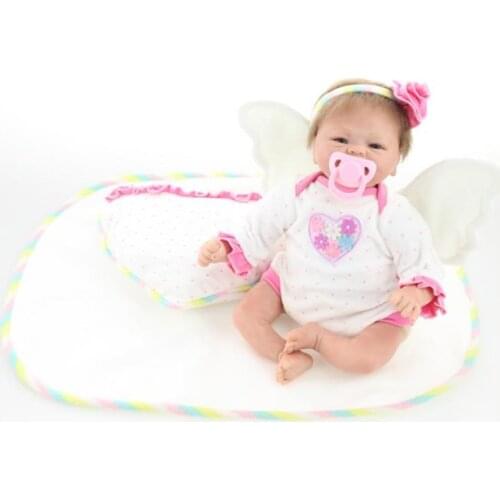 45CM Top Quality Fashion doll reborn lifelike Baby Doll Toys soft Silicone vinyl toddler dolls handmade Girls Gift bonecas