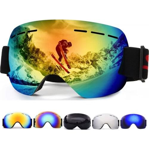 Ski Goggles Snowboard Goggles Anti-Fog UV Protection Frameless Snow Goggles for Men Women Helmet Compatible