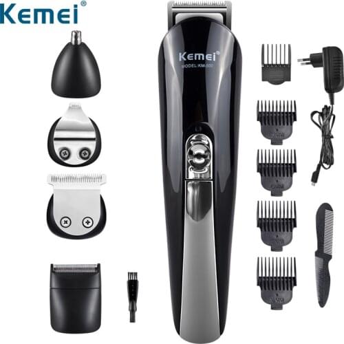 Kemei 4 in 1 Multifunction Hair Trimmer Men Electric Hair Clipper Rechargeable Electric Shaver Adjustable Styling Tools 500