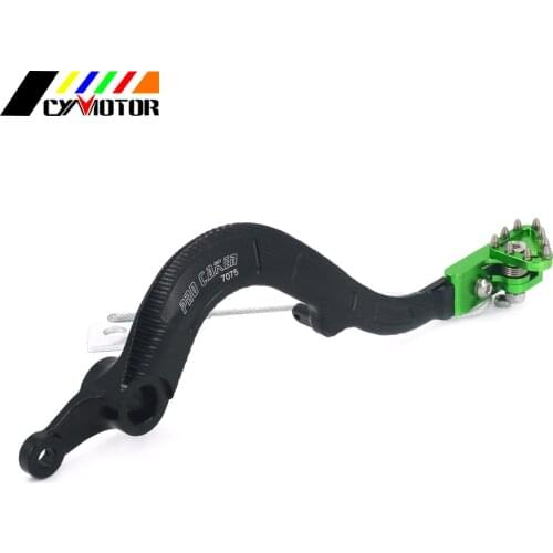 Motorcycle CNC Billet Flexable Rear Foot Brake Lever Pedal For KAWASAKI KX450F 06-16 KLX450R 2008 2009 KX KLX 450 F R 450F 450R