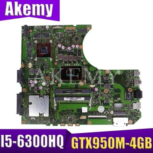 N552VX N552VW Laptop motherboard for ASUS VivoBook Pro N552VW N552VX N552V original mainboard W/ I5-6300HQ GTX950M-4GB