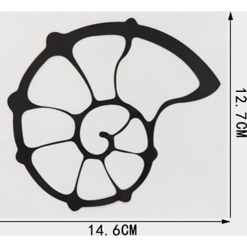 LLY-0689 Marine Organism Conch Modeling Decal PVC Fashion Sunscreen Waterproof Cover Scratches Self-adhesive Auto Decals Decor