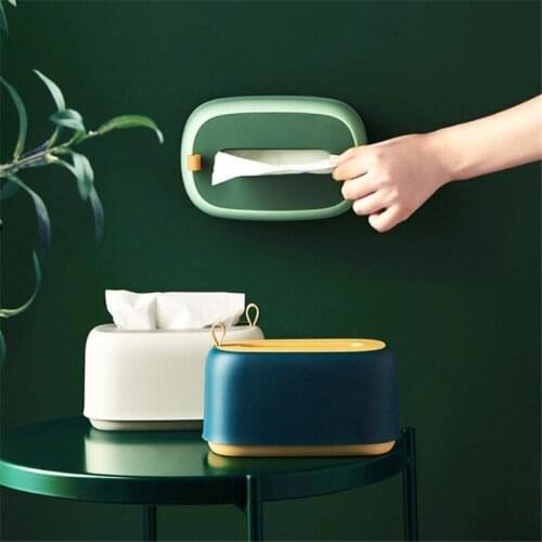 Wall-Mounted Tissue Boxes Creative Simple Bath/Toilet Paper Tissue Container Living Room Tissue Boxes Home Kitchen Houseware