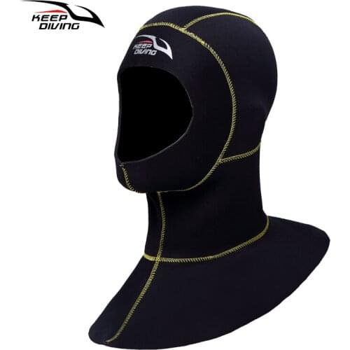 KEEP DIVING Scuba Diving Hood 3mm Neoprene Hoods Dive Sporting Men Waterproof Keep Warming Hat Wetsuit Cap