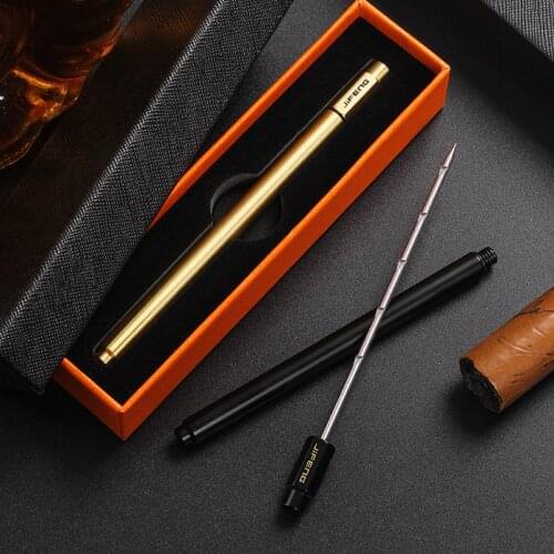 New 1pcs Cigar Gadgets Draw Enhancer Tool & Nubber, Sangle Sopffy Cigar Draw with metal Case With Gift Box Accessories