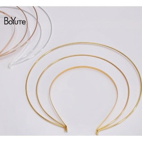 BoYuTe New Arrive (5 Pieces/Lot) 21CM Three-layer Metal Iron Headband Crown Tiara Base Diy Jewelry Making Handmade Materials