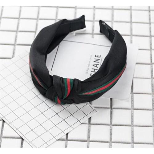 Headband Hair Decoration Korean Style Cloth Art Head Jewelry Stripe Tie Hair Hoop Women Accessories For Hairbands 5 Pieces/pack