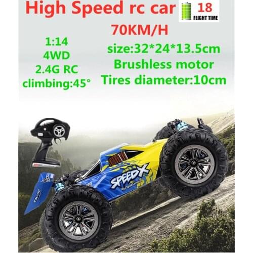 RC Car 1:14 4WD Remote Control Car 70KM/H High Speed Truck Off-Road Vehicle Adults Toys Drift Truck