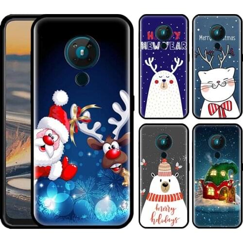 Merry Christmas Cute Animals Phone Case for Nokia 7.2 8.3 5G 5.4 5.3 3.4 2.4 1.4 G10 G20 C3 C10 C20 C30 X10 X20 XR20 Cover Coque