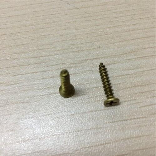Brass Screws Phillips Plain Furniture Flat Round Countersunk Head Screws Self-Tapping Screws Woodworking Tool M3 M4 M5,20Pcs