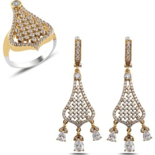 Silver 925 Sterling Zircon Cubic Zirconia Authentic Set