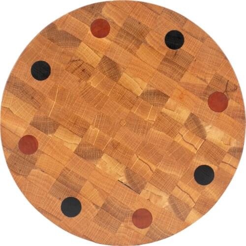 Soandora End Grain Cutting Board Oak Natural Texture Pear Wenge Maple Puantieli Combination Circle