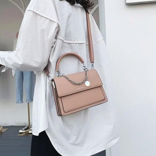 Textured small bag female 2021 new fashion simple small square bag Korean version of the simple texture chain messenger bag