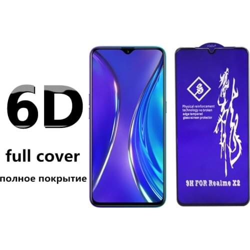 6D Glass For OPPO Reno 3 4 2Z 2 Realme GT 5G 8 7 6 Pro 5 Q3 X2 XT Realmi 6 C3 6i C25 A5 A9 2020 Screen Protector Tempered Glass