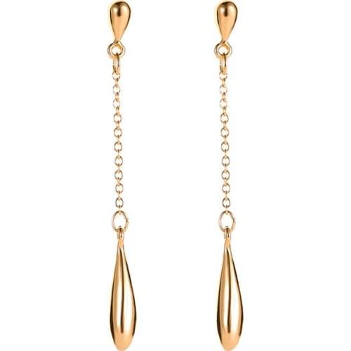 Simple Water Drop Earrings Long Style Personality Tassel Earrings Streamlined Earrings Womens Gifts Wholesale