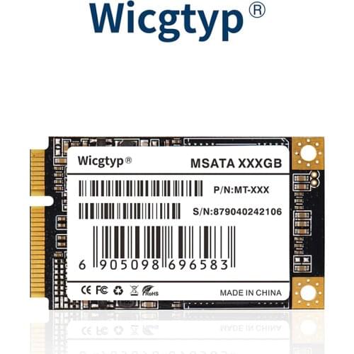 Wicgtyp MSATA SATA III 6GB/S SSD Hard Drive 64GB For Dell M6500 For Asus EP121 For Lenovo Y560 For Thinkpad For DELL For HP