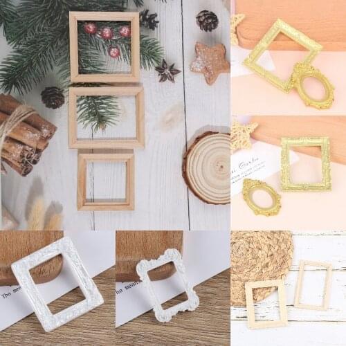 1:12 Retro Dollhouse Miniature Photo Frames Oil Painting Frame Simulation Photo Frame Doll House Decor