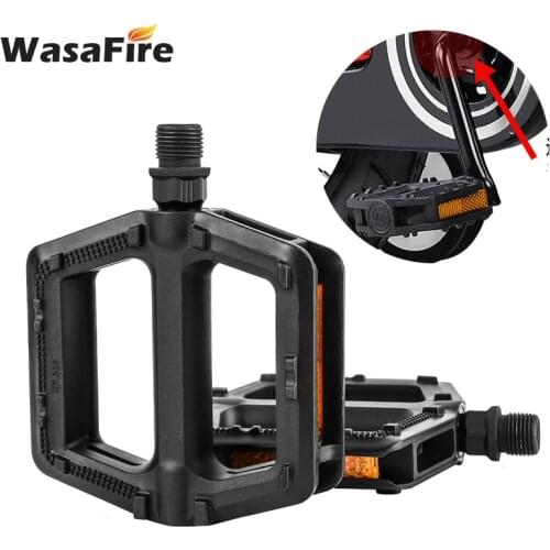 1 Pair Bicycle Pedals Ultra-light Anti-slip Road Bike Pedals Safety Warning Reflective Sheet Double DU Pedals Cycling Parts