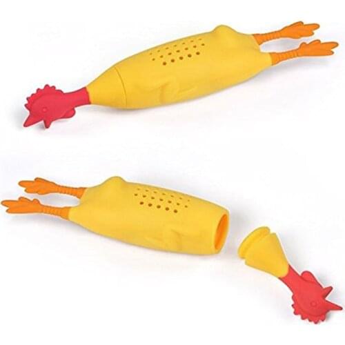 1PC Cute Silicone Chicken Rooster Hen Silicone Infuser For Tea Seasoning Pot Condiment Container Spice Box Reusable