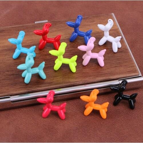 10PCS, Enamelled Balloon Dog CharmsPendants DIY Jewelry Necklace Bracelet Beads Accessories