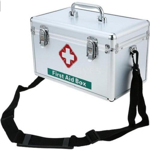 16" Metal Lockable Medicine Cabinet with Handle