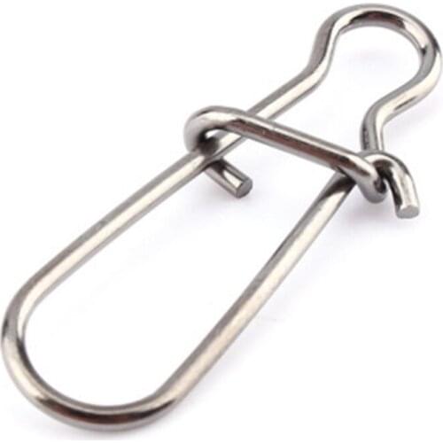 200pcs Fishing Nice Hooked Snap Pin 304 Stainless Steel Fishing Barrel Swivel Lure Connector Accessories Pesca