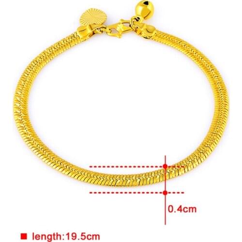 2017 Hot Sale Anniversary & Gift Jewelry Fancy Zip Shaped Yellow Gold Color Bracelets Women Fashion Bracelet Pulseras Daily Wear
