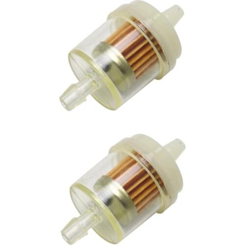 2x Transparent Gas Filter for Moped Go Kart Dirt Bike ATV Taotao Sunl Roketa