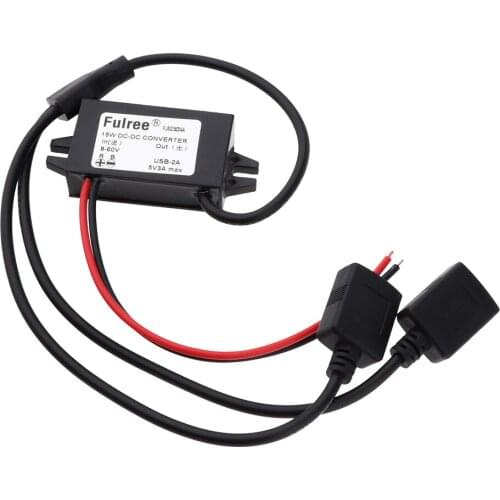 DC-DC Step Down Voltage Converter, Power Supply Buck Regulator 8-60V to 5V 3A with USB