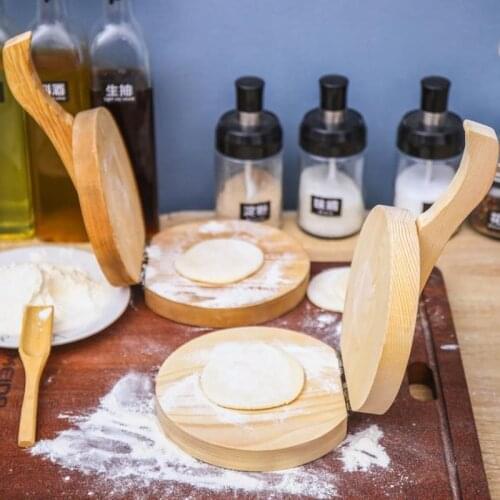 Wooden Dumpling Mold Dough Presser Dumpling Wrappers Presser Making Rice Cake Mold Kitchen Cooking Baking Accessories