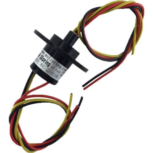 Diameter 22mm 10A 2/3/4/6/8 ChannelsRotate Dining Table Slip Ring Electric Collector Rings Slip Ring Rotary Joint