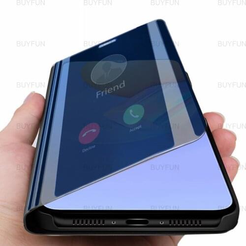 For VIVO Y31 6.58'' Smart Mirror Magnetic Stand Book Phone Case for vivo vavo Y31 Y51 Y20 Y20i Y20s Y12s Y11s shockproof cover