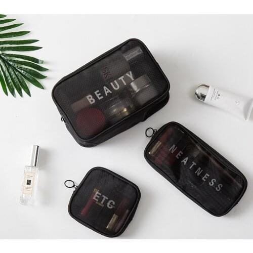 Travel Cosmetic Bag Women Zipper Make Up Transparent Makeup Case Toiletry Purse Bag Beauty Wash Kit Bags Organizer Storage Pouch